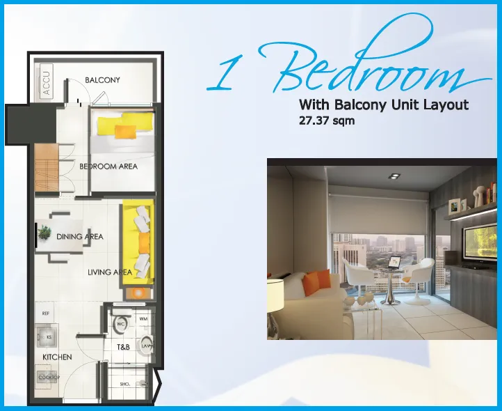 https://manilacondohub-smdc.com/images/properties/sun/unit-layouts/04 - SUN - T1 1BR unit with balcony (+27.27sqm).webp